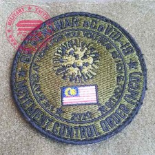 MCO Military Patch, velcro back. Movement Control Operation Convid-19 Military Patch Malaysia