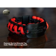 Paracord Survival Bracelet Military Tag