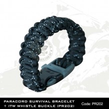 PARACORD SURVIVAL BRACELET + ITW WHISTLE BUCKLE(PR202)