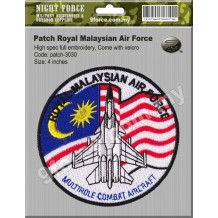 Patch Royal Malaysian Air Force  (Hight Spec full embroidery, come with velcro) - PATCH3030