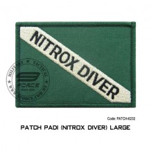 Patch DIVER PADI - NITROX DIVER 3.5" x 2.5" (patch6232)
