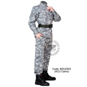 ACU Camouflage - Military BDU (Battle Dress Uniform) Shirt + Pants, Polyester / Cotton Twill, custom order, 2 weeks delivery (BDU2303)