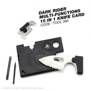 DARK RIDER MULTI-FUNCTIONS 10 IN 1 KNIFE CARD - TOOL380