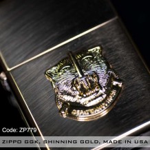 ZIPPO GGK, SHINNING GOLD, MADE IN USA